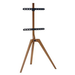 Fonestar Soporte TV Suelo Orientable STS-M5044 para TV 45-65", VESA hasta 400x400, hasta 40kg, Horizontal -45°/+45°, Madera Negro/Nogal